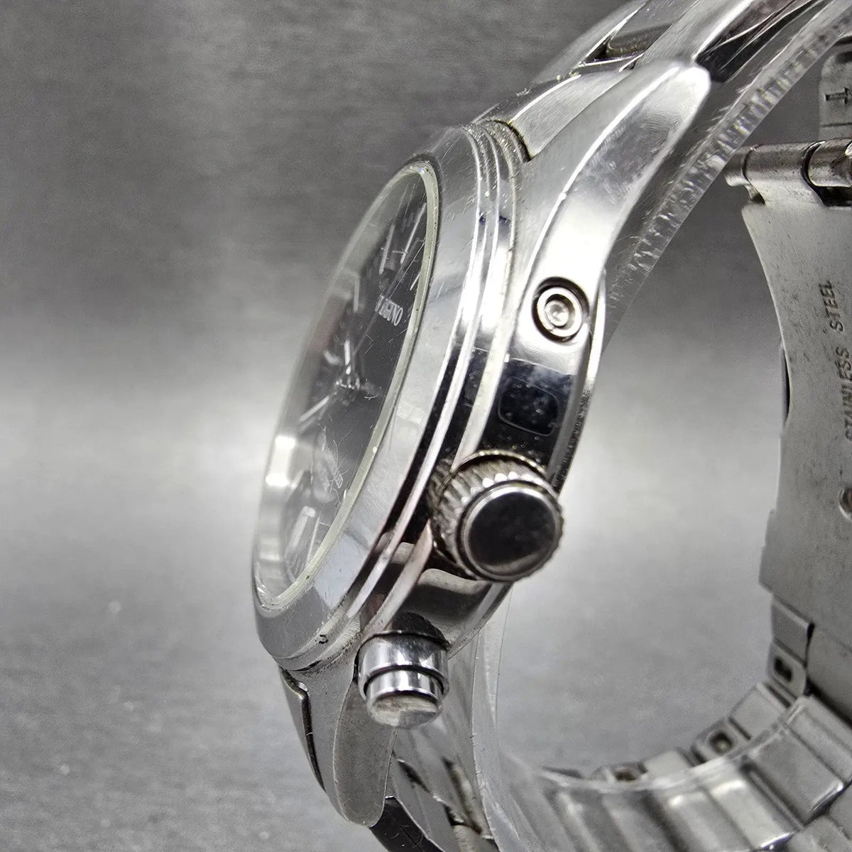 Citizen Reguno Watch Men 36mm Black Dial Steel SolarAtomic H415 Round Runs3
