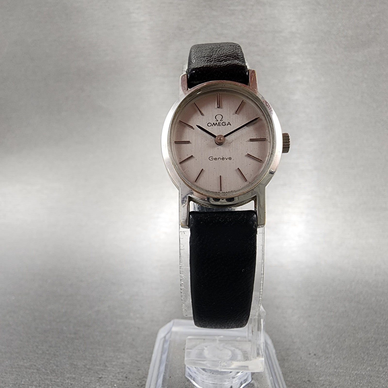 Omega Geneve Watch Women Silver Dial Steel Oval Manual 5110411 Cal 625 PARTS6
