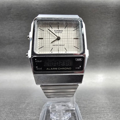 Casio AQ-800E Watch Men 31mm Silver Dial Silver Tone Chrono Alarm New Battery5
