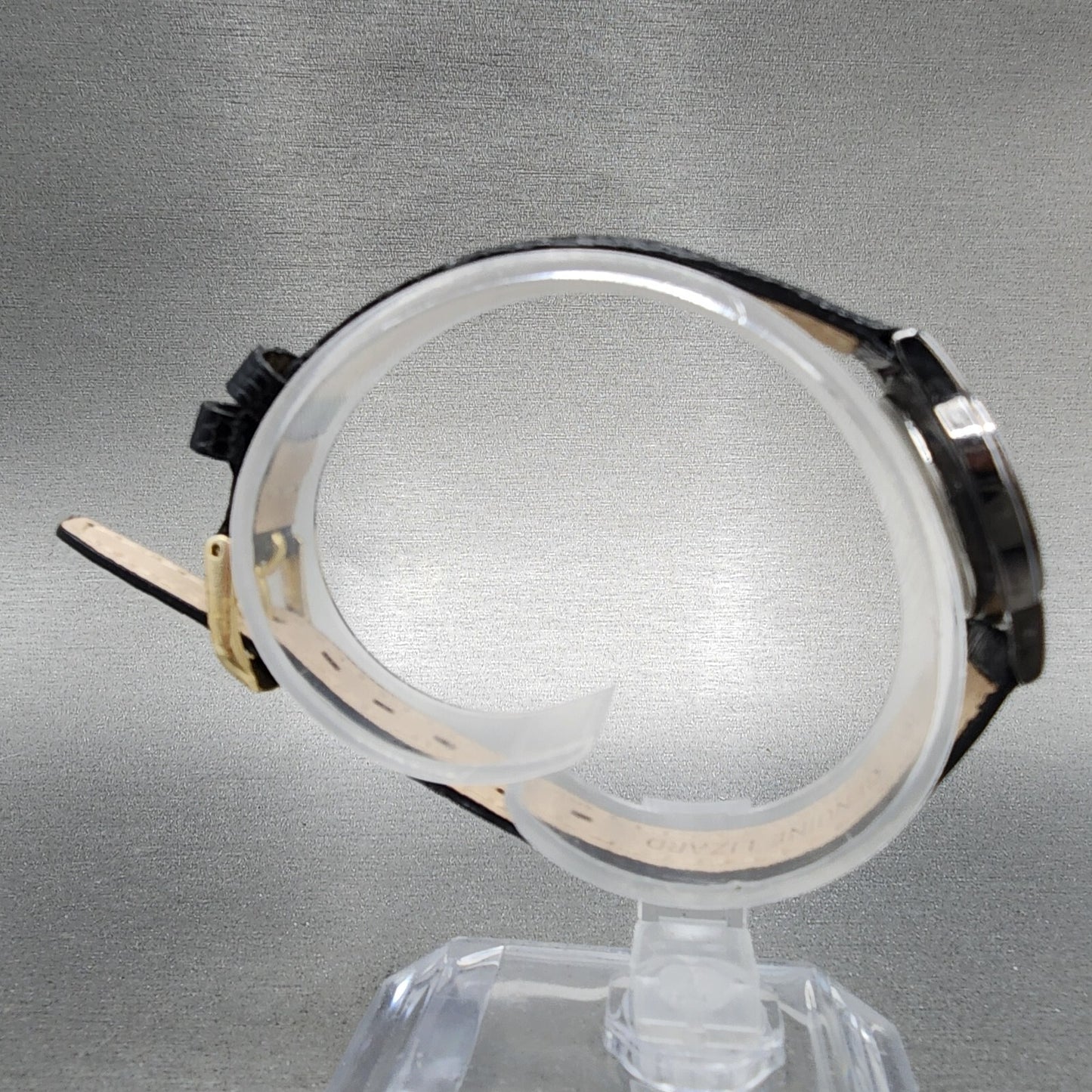 VTG Seiko Watch Women 22mm Silver Dial Black Tone Round 1N010A29 New Battery A110