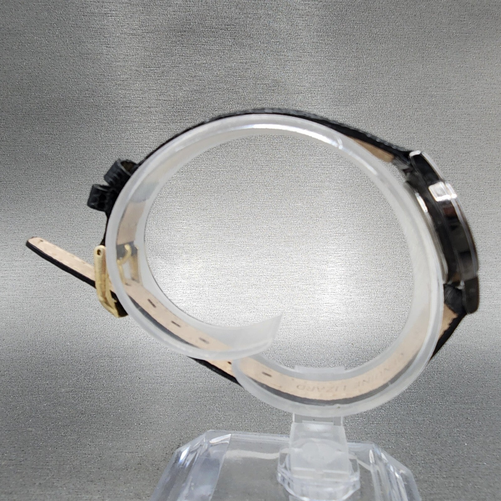 VTG Seiko Watch Women 22mm Silver Dial Black Tone Round 1N010A29 New Battery A110