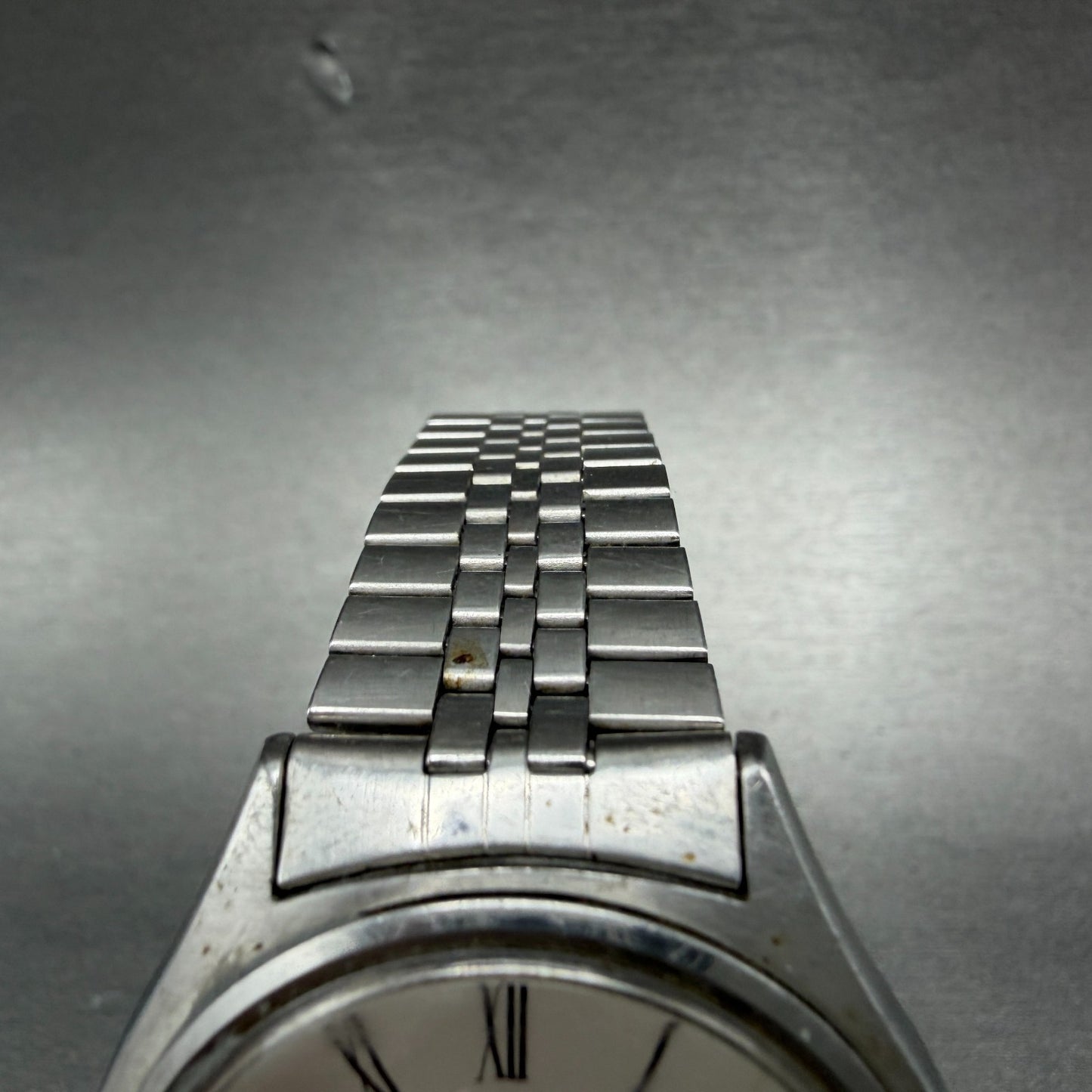 Seiko Type II Watch Men 37mm White Dial Silver Tone Daydate 7546-7010 New Batt4