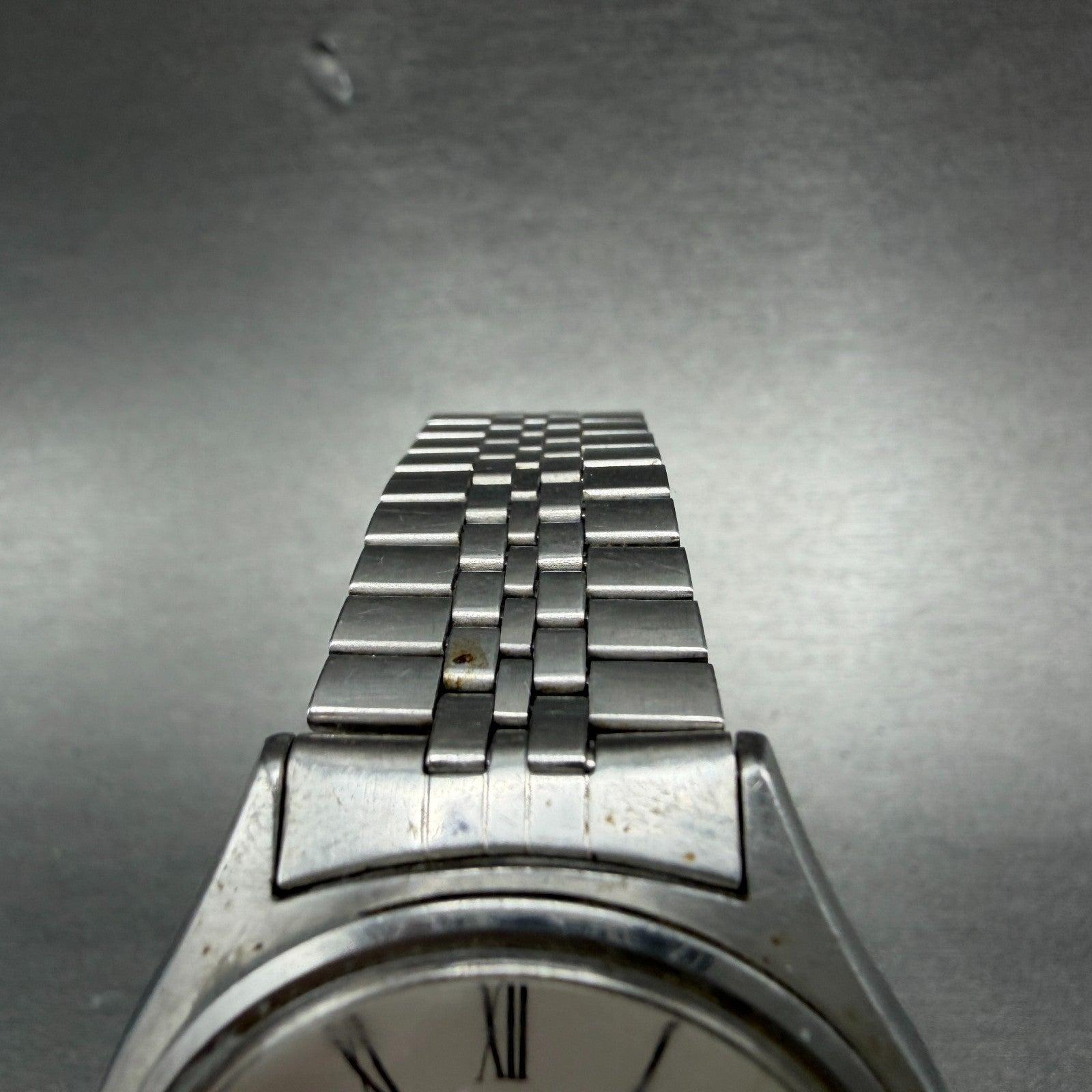 Seiko Type II Watch Men 37mm White Dial Silver Tone Daydate 7546-7010 New Batt4