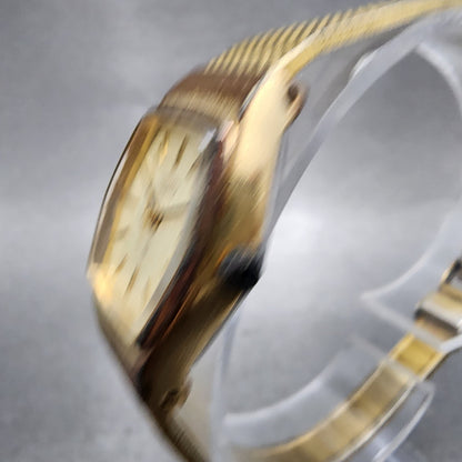 Citizen CQ Watch Women 20mm Champagne Dial Gold Tone Hexagon New Battery2