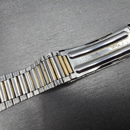 Seiko Watch Men 33mm White Dial Two Tone Daydate SQ 7132A VTG PARTS16