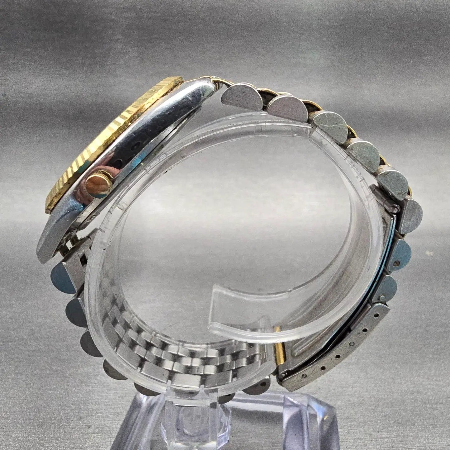 Seiko President Watch Men 36mm Gold Dial Two Tone Daydate 5Y23-8A60 New Battery6