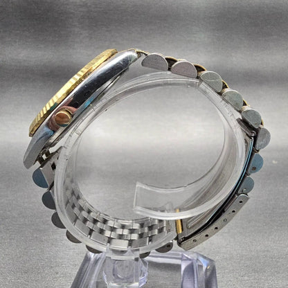 Seiko President Watch Men 36mm Gold Dial Two Tone Daydate 5Y23-8A60 New Battery6