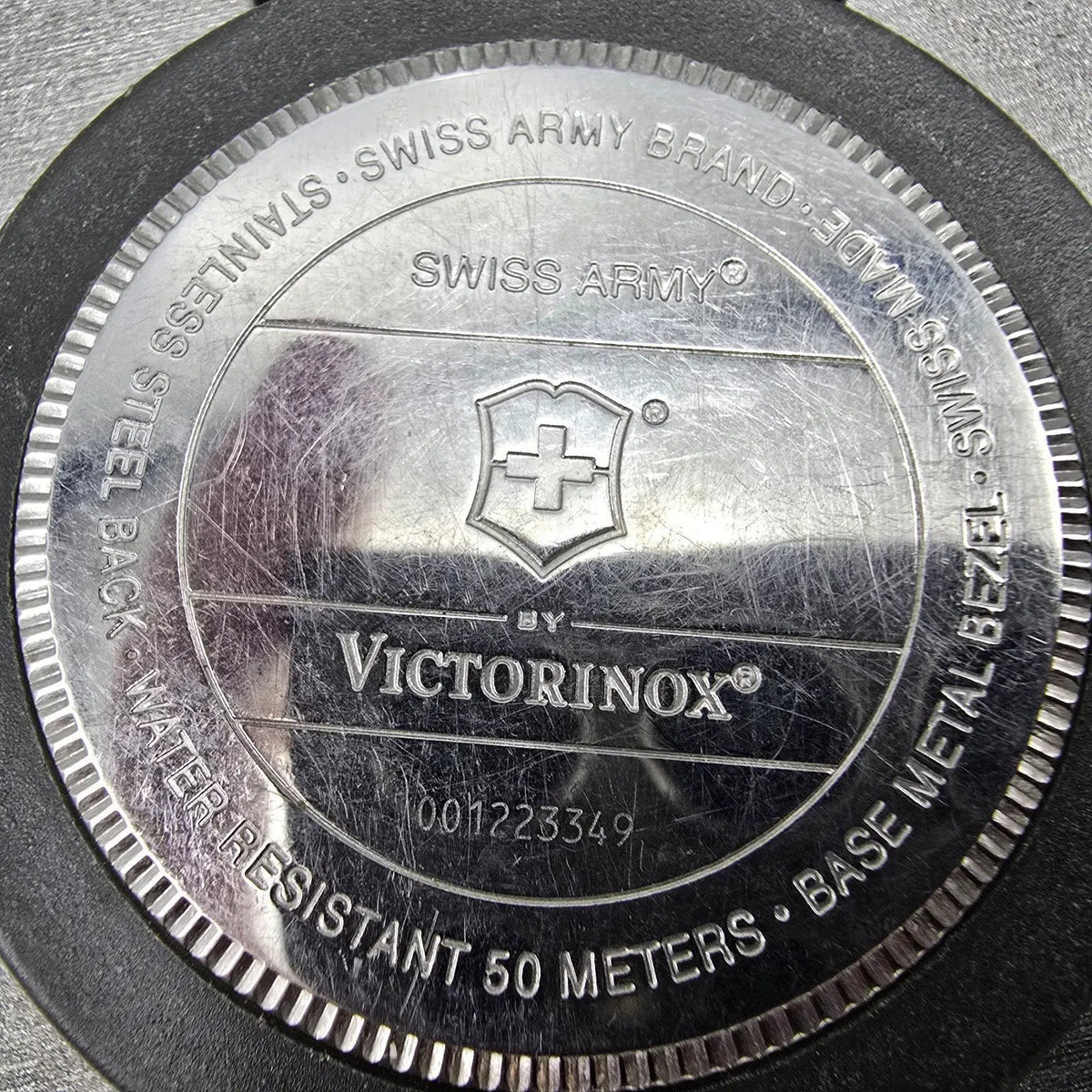 Victorinox Swiss Army Pocket Watch Men 48mm White Dial Black Tone 24723 New BatK10