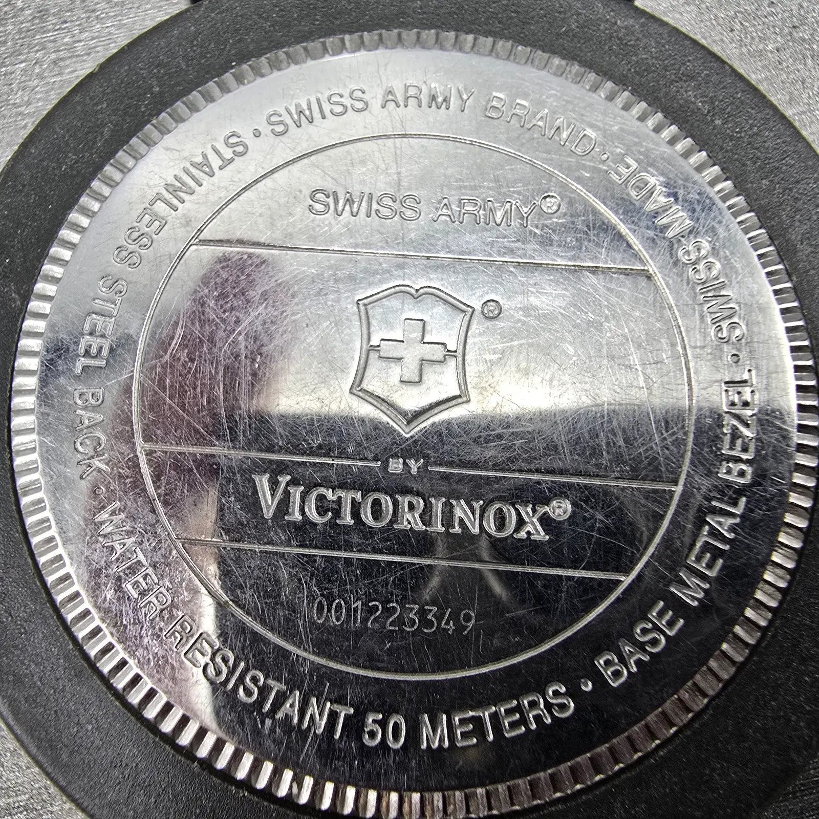 Victorinox Swiss Army Pocket Watch Men 48mm White Dial Black Tone 24723 New BatK10