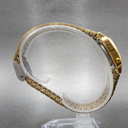 Casio LA670W Watch Women 24mm Digital Gold Tone Rectangle Alarm Chrono New Batt8