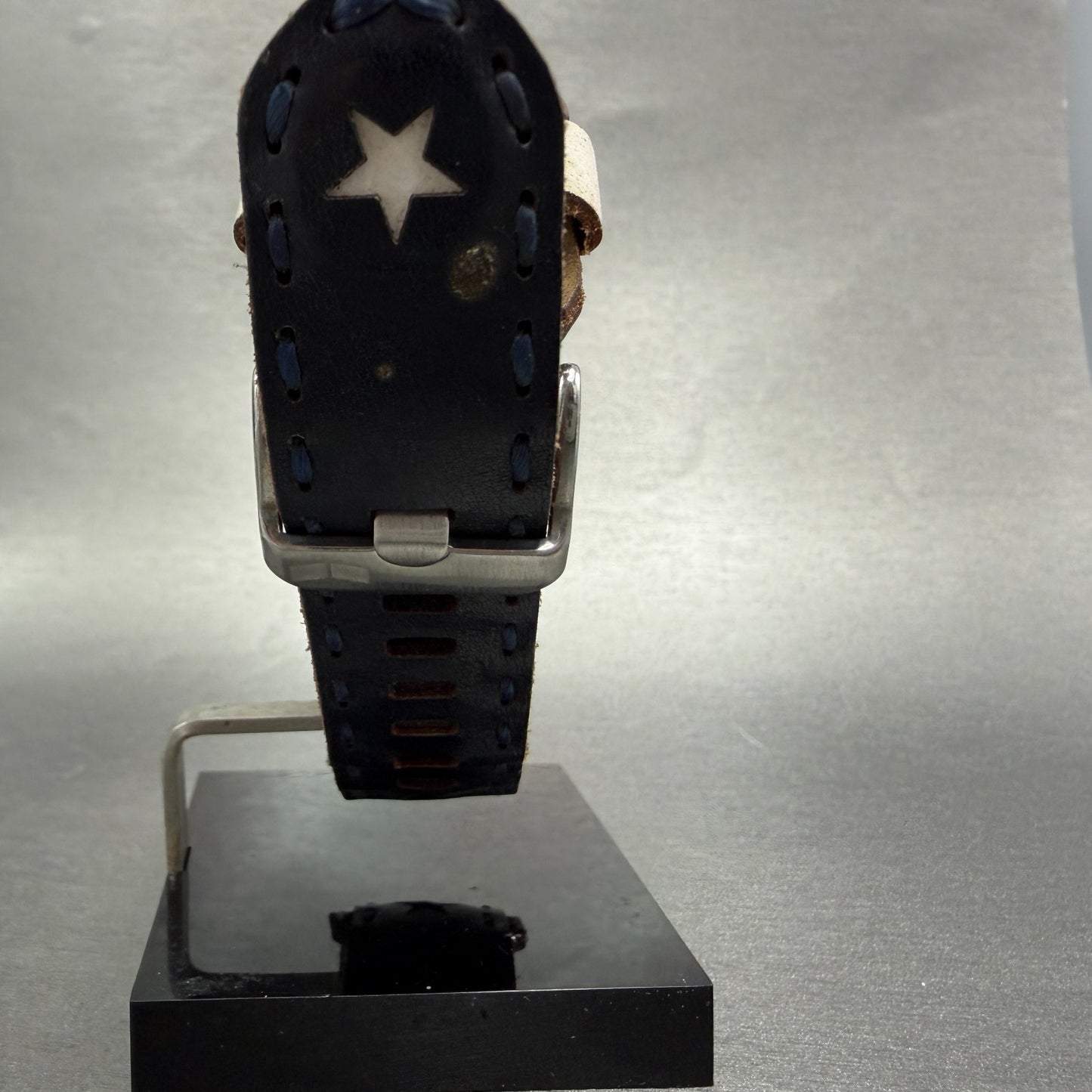 Vestal Alpha Bravo Watch Men 37mm Black Dial Steel Round New Battery W/Box7
