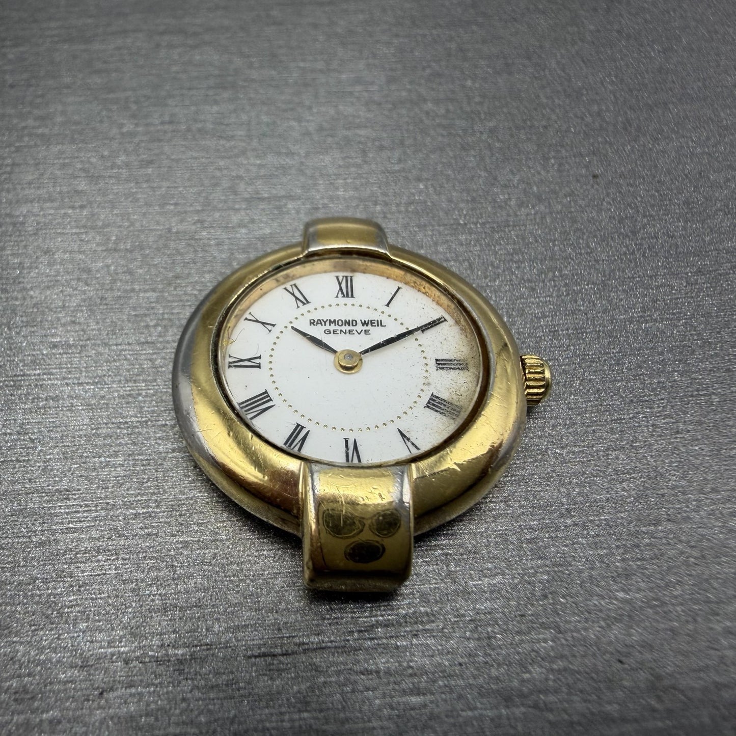 Raymond Weil Watch Women 23mm White Dial Gold Plated Round 5839 New Battery2