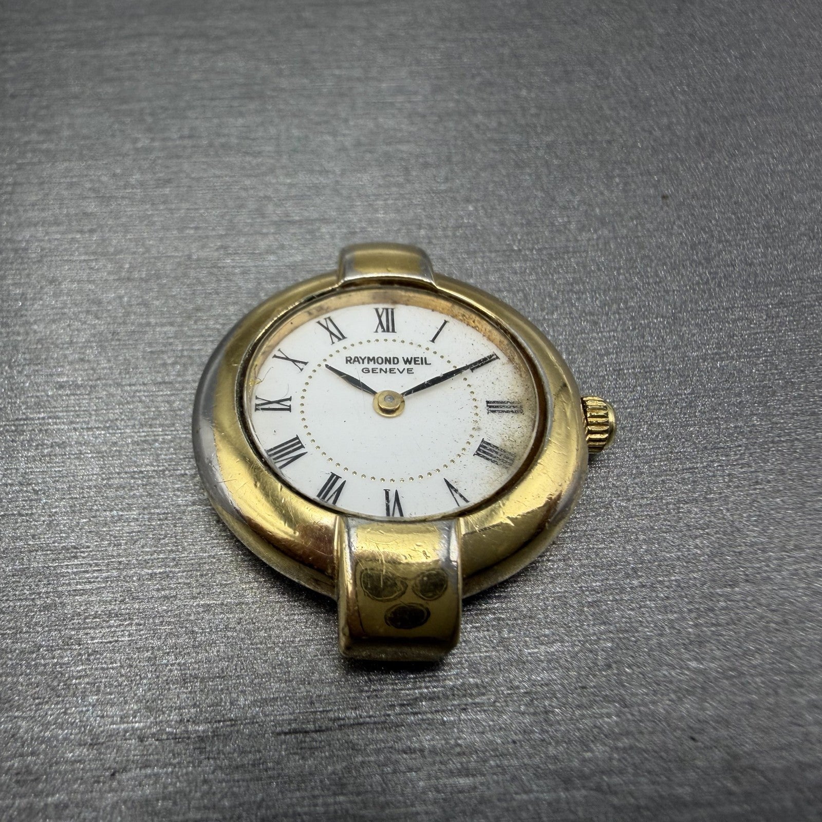 Raymond Weil Watch Women 23mm White Dial Gold Plated Round 5839 New Battery2