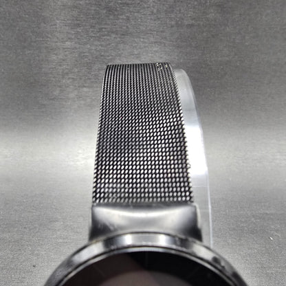 Bering Solar Watch Men 39mm Gray Dial Black Date Round Mesh 14639-122 Works4