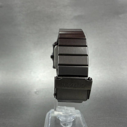 Citizen CQ Watch Women 28mm Black Dial Gray Tone Rectangle 3630 New Battery7