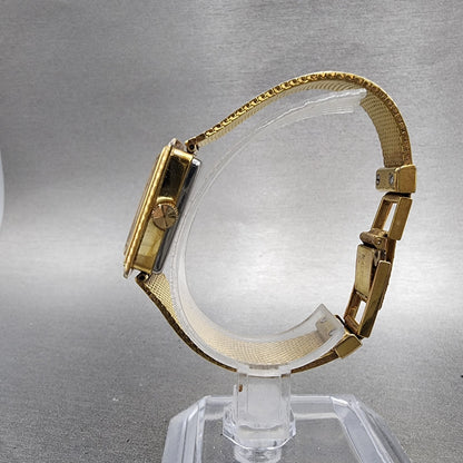 Citizen Castalia Tank Watch Women 24mm White Dial Gold Tone Rectangle Runs6