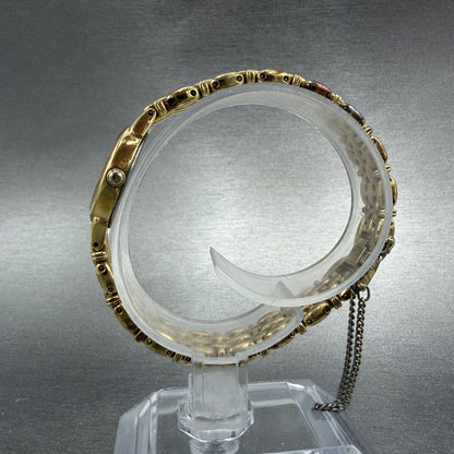 Seiko Watch Women 17mm Champagne Dial Gold Tone Oval 2P20-5B09 New Battery6