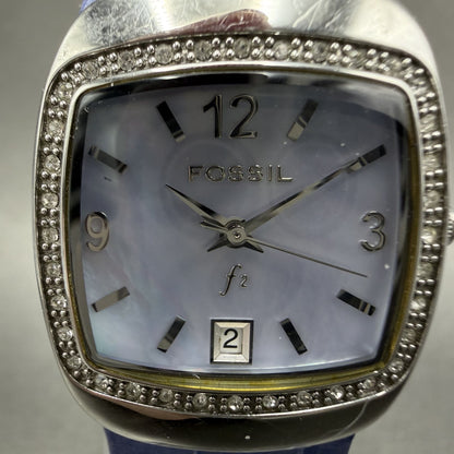 Fossil F2 Watch Women 25mm MOP Dial Silver Tone Rectangle ES9899 New Battery1