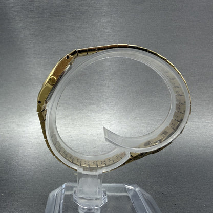 Seiko Watch Women 16mm Brown Dial Gold Tone Octagon 2C215470 New Battery6