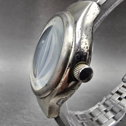 Fossil Big Tic Watch Men 38mm Black Dial Silver Tone Round JR-7843 New Battery D2