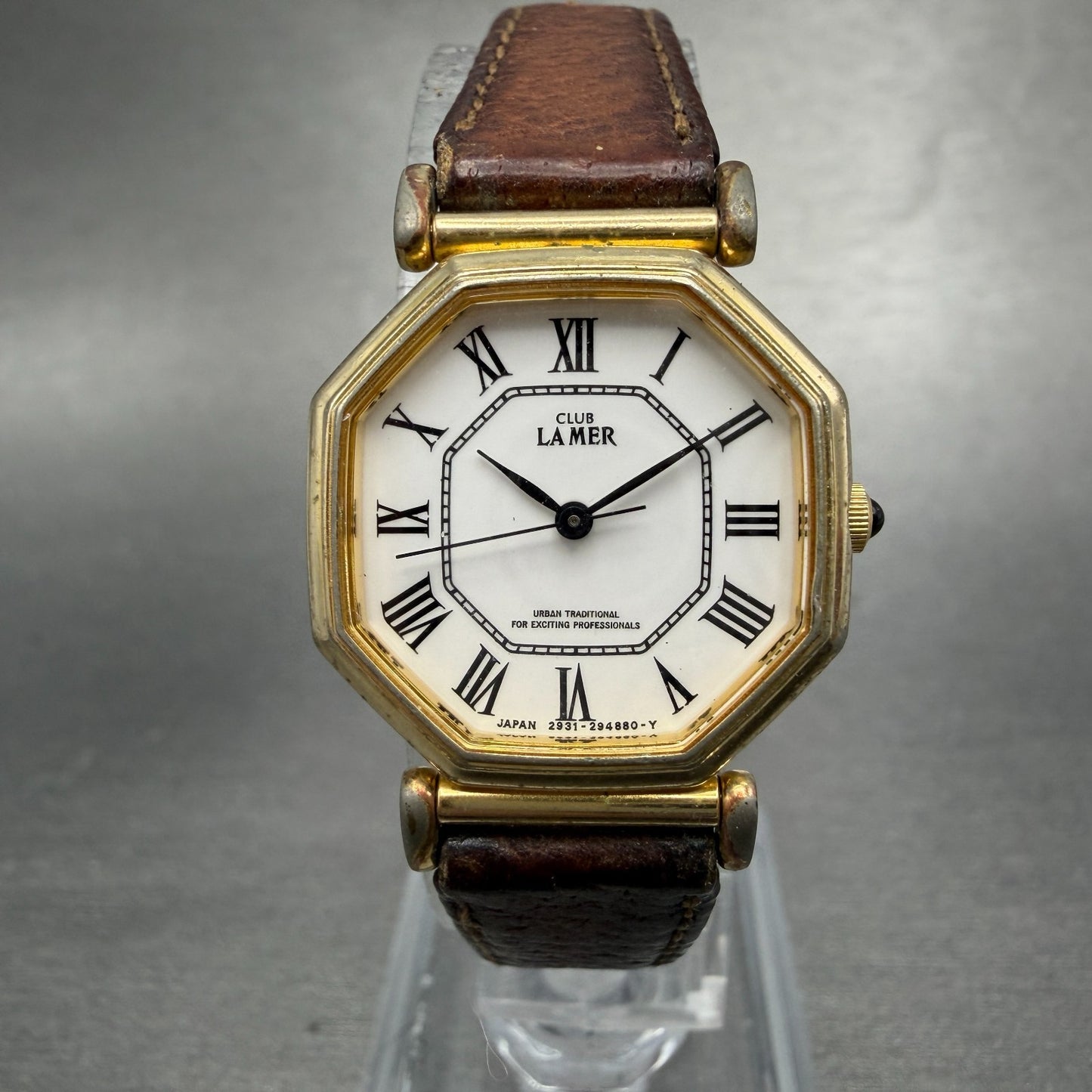 Citizen Club Lamer Watch Women 23mm White Dial Gold Tone Octagon New Battery VTG0