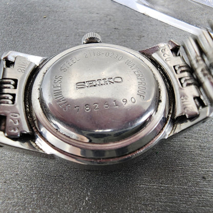 Seiko Chorus Watch Women 26mm Silver Dial Silver Tone Date 21180230 Manual Runs9