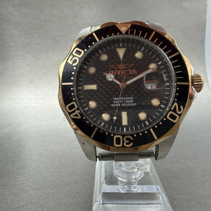 Invicta Pro Diver Watch Men 47mm Black Dial Two Tone Date 12567 New Battery5