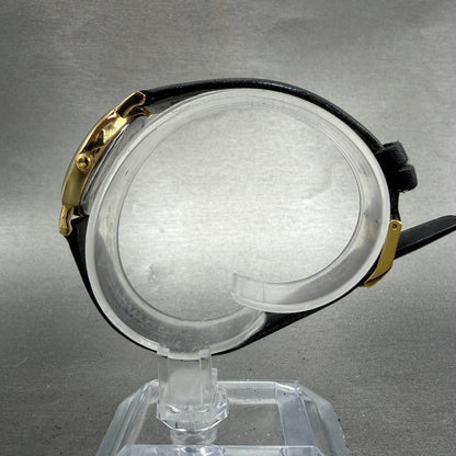 Movado Muesem Watch Women 26mm Black Dial Gold Tone Round 87 E4 0834 PARTS7
