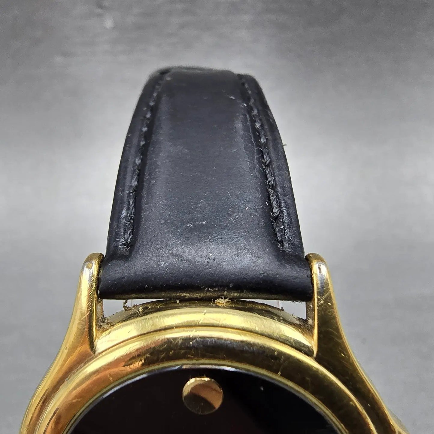 Movado Museum Watch Men 35mm Black Dial Gold Tone Round 87 E4 0863 New Battery M6