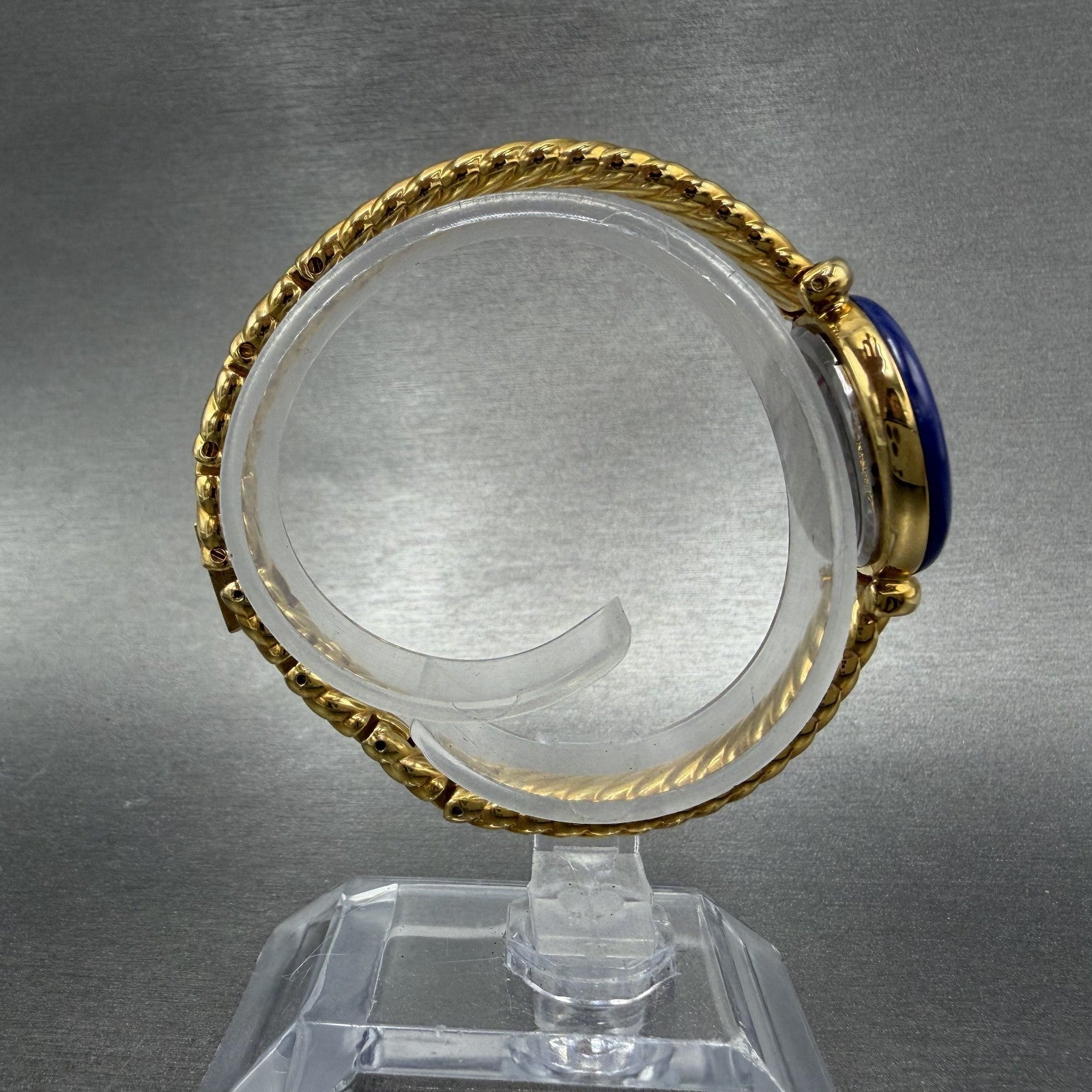 Alfex Interchange Bezel Watch Women 24mm White Dial Gold Tone Bangle New Batt9