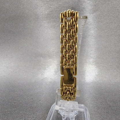Citizen Tank Watch Women 13mm MOP Dial Gold Tone Rectangle 5421S036505 New Batt7