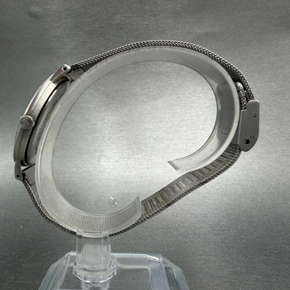 Calvin Klein Watch Men 35mm Silver Dial Steel Round K3311 Mesh Band New Battery6