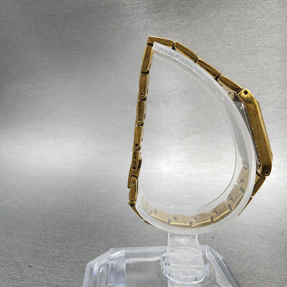 Seiko Tank Watch Women 13mm Champagne Dial Gold Tone Rectangle 2e207479 New Bat8