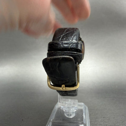 Citizen Exceed Watch Men 28mm Black Dial Gold Tone 2720-272005 New Battery VTG7