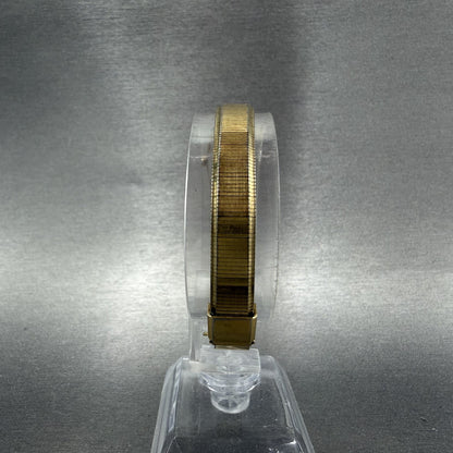 Seiko Tank Watch Women 13mm Champagne Dial Gold Tone 2e20-5139 New Battery7