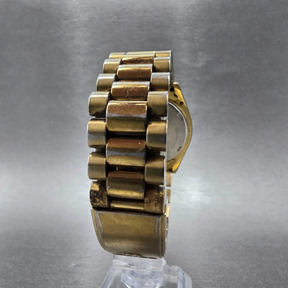 Seiko SQ President Watch Men 36mm Gold Dial Gold Daydate 5Y23-8A60 Round PARTS T8