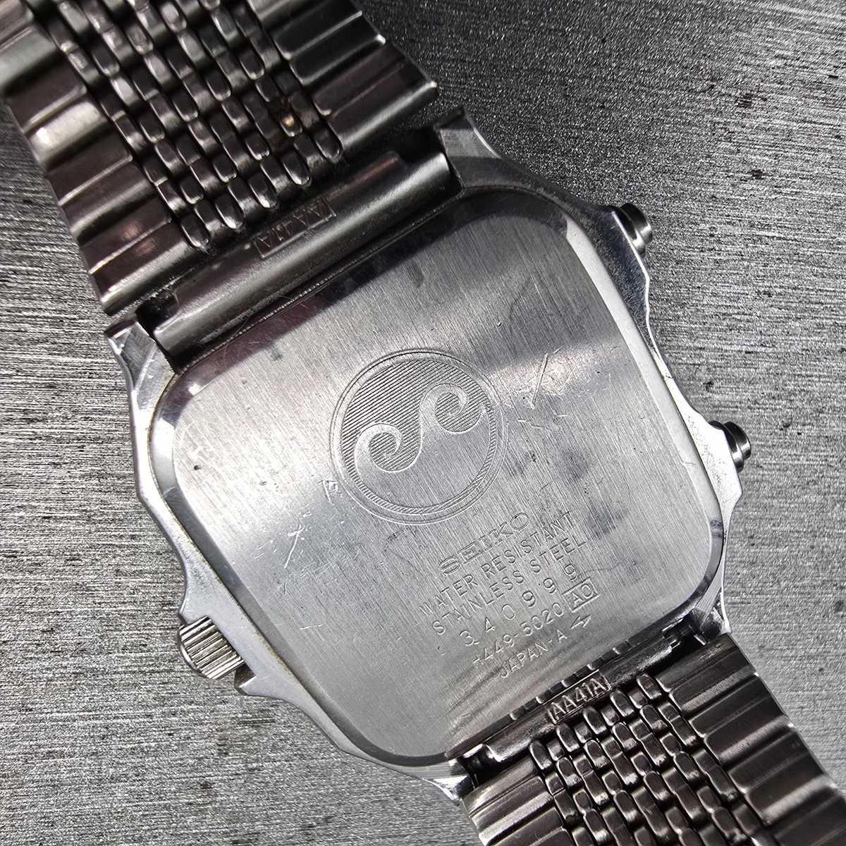 Seiko SilverWave Watch Men 32mm Silver Dial Silver Chrono Alarm H449-5020 NewBat10