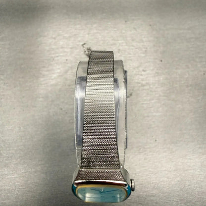 Seiko Watch Women 19mm Silver Dial Silver Tone Oval 1421-5170 New Battery VTG4