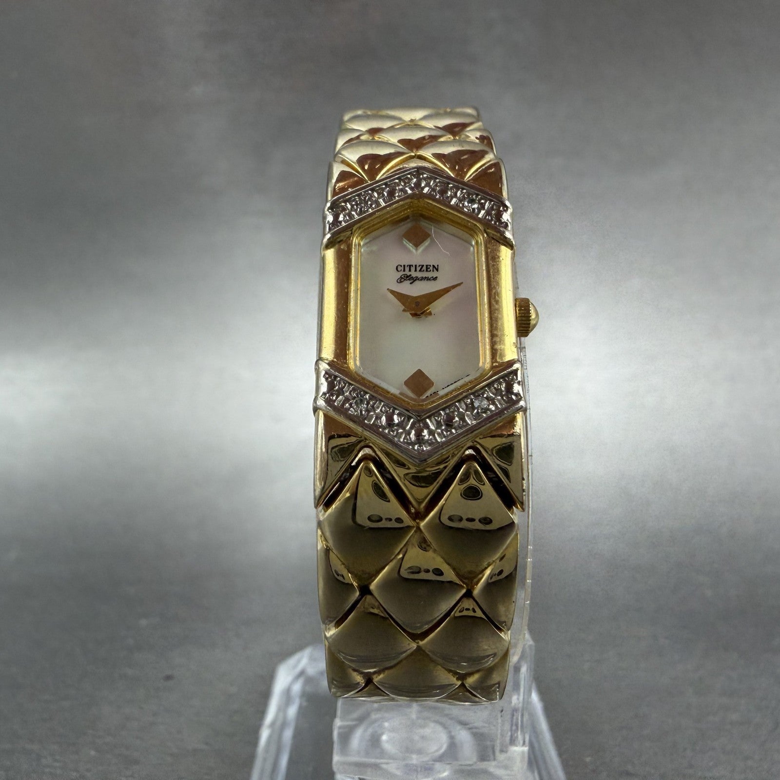Citizen Elegance Watch Women 14mm MOP Dial Gold Tone 5421-S65670 New Battery BC5