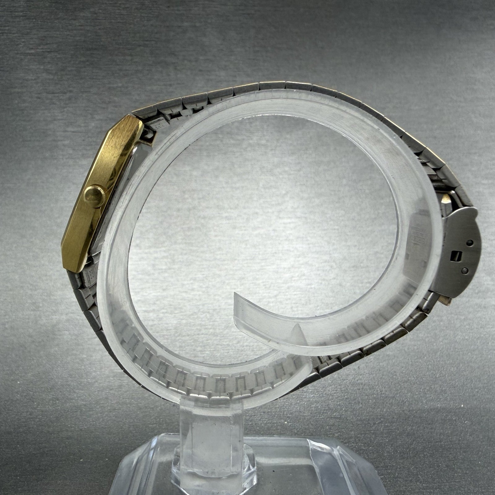 Seiko Tank Watch Women 20mm Champagne Dial Gold Tone VTG 2C21-5080 New Battery6