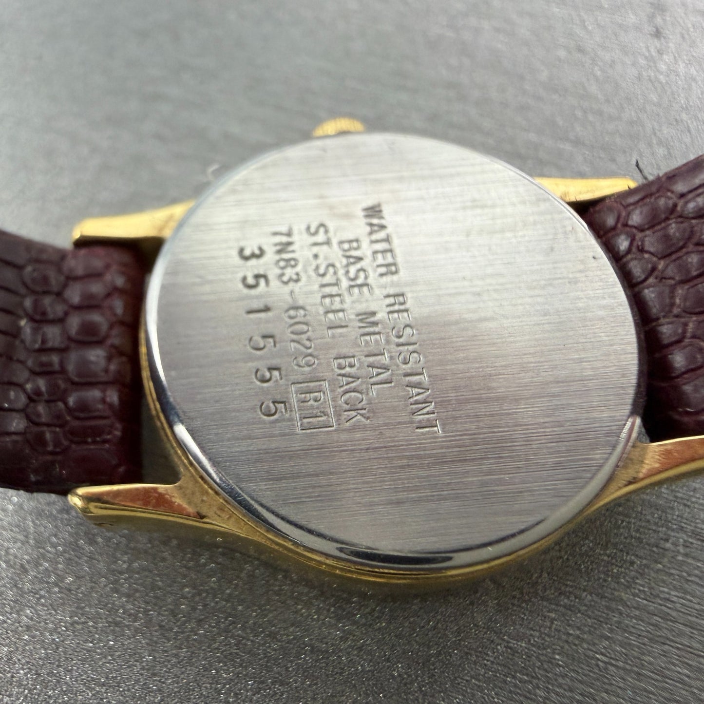 Seiko Watch Women 22mm Champagne Dial Gold Tone Round Daydate 7N83-6029 New Batt9