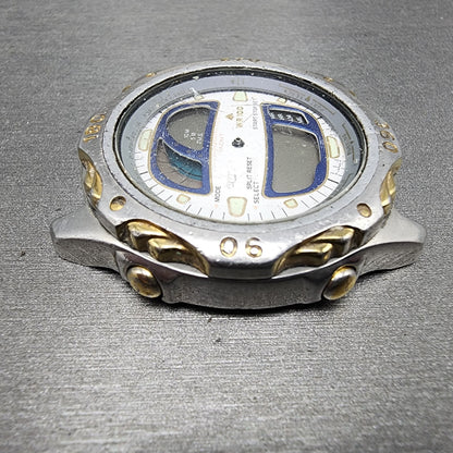 Citizen Yachtmaster Watch Men 42mm Analog Digital Round C211 Silver Tone PARTS4