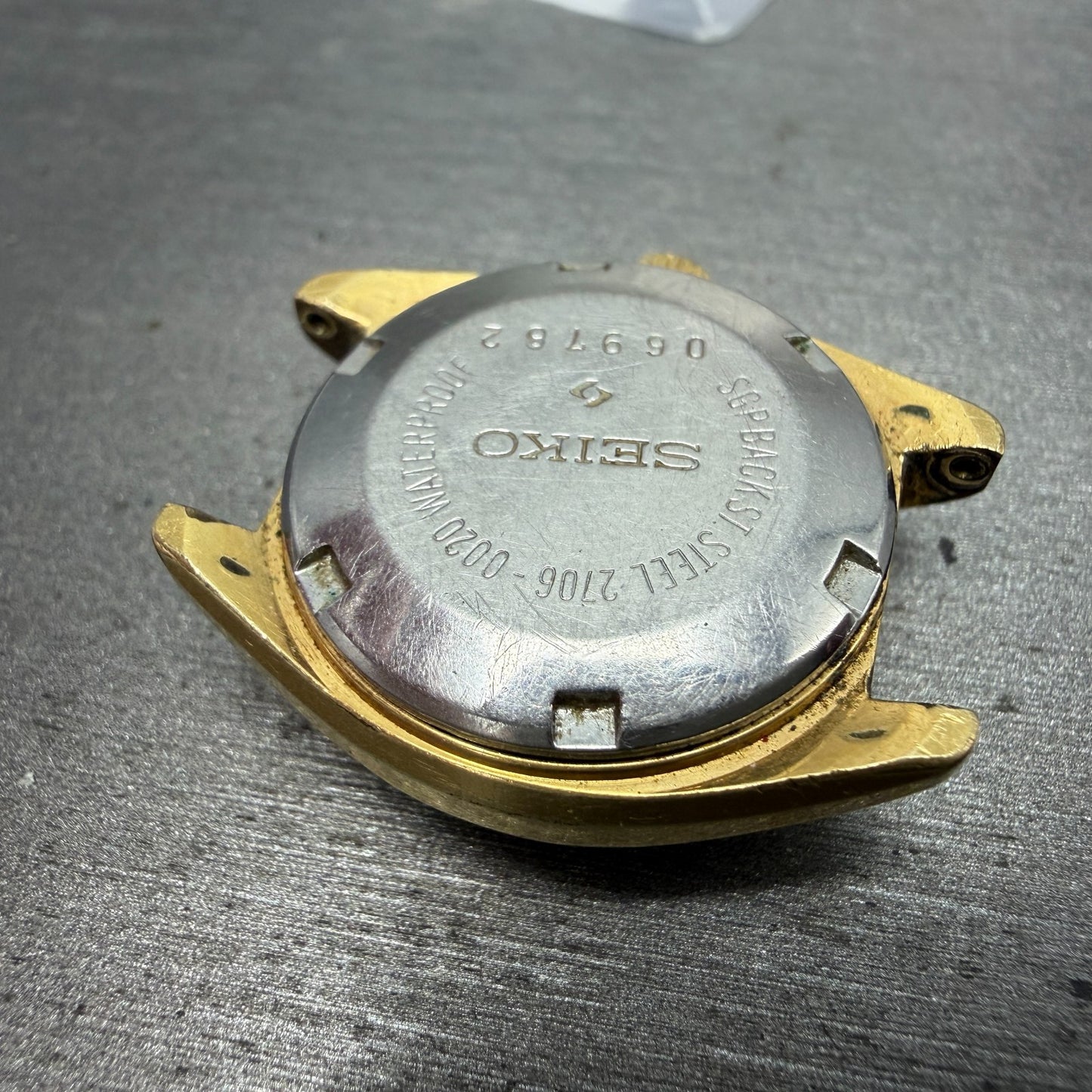 Seiko Automatic Watch Women 24mm Silver Dial Gold Tone Daydate 2706-0020 PARTS12