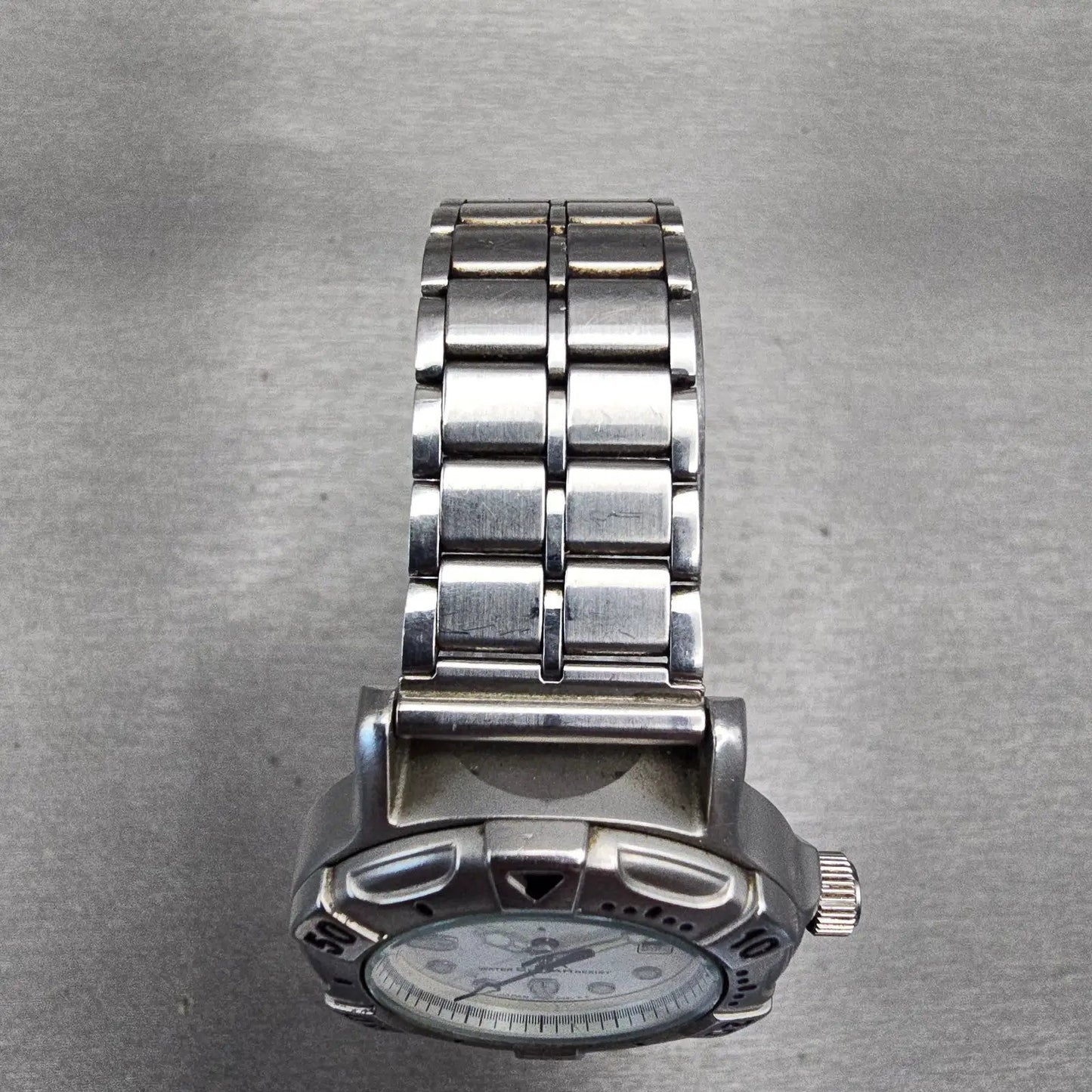 Alba Aqua Gear Dive Watch Women 31mm White Dial Steel Date V782-0060 New Battery4