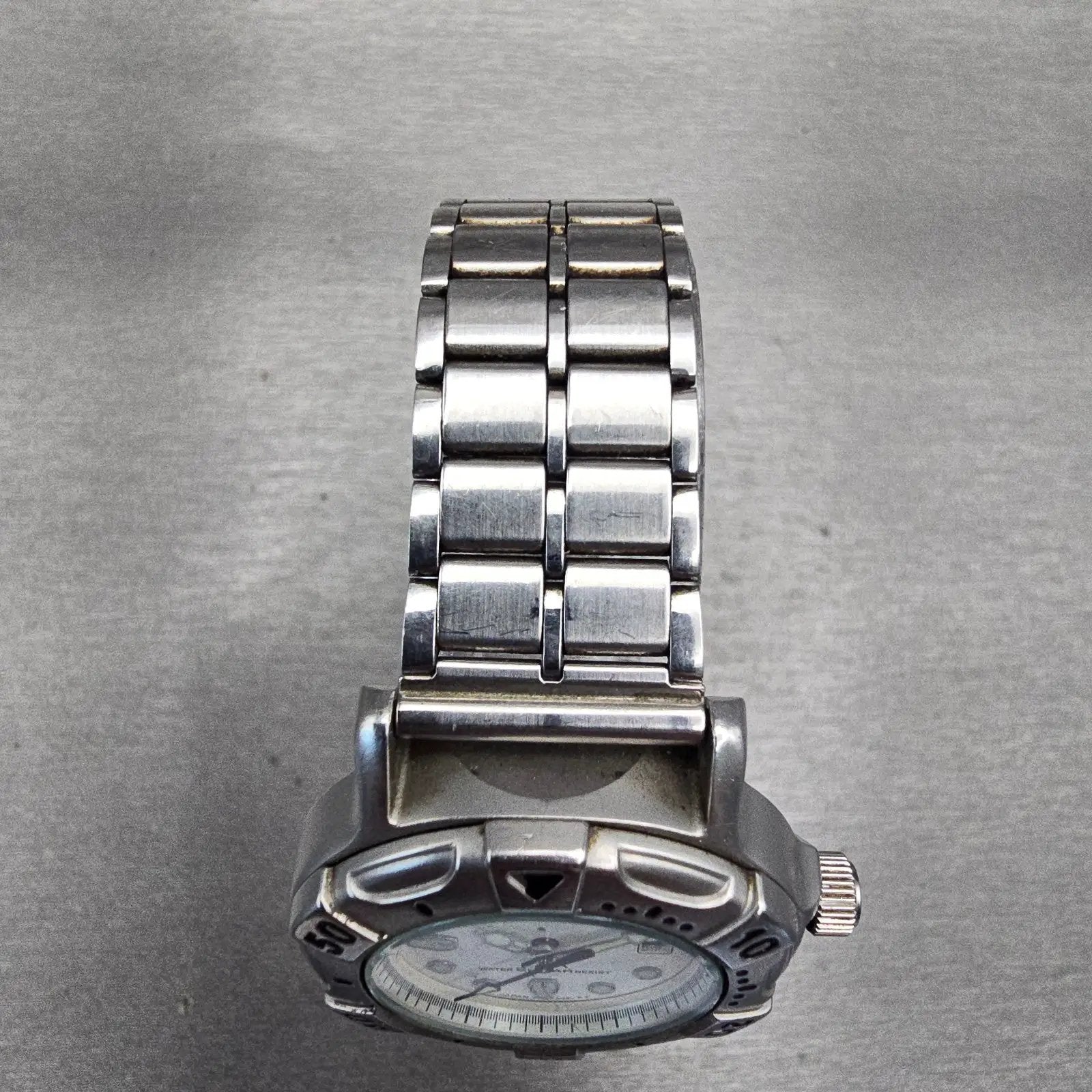 Alba Aqua Gear Dive Watch Women 31mm White Dial Steel Date V782-0060 New Battery4