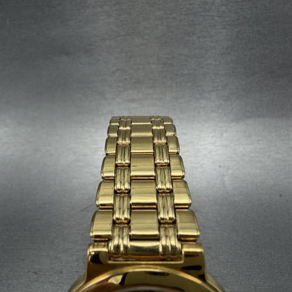 Seiko Watch Men 33mm Black Dial Gold Tone Round Vintage V7011T79 New Battery4