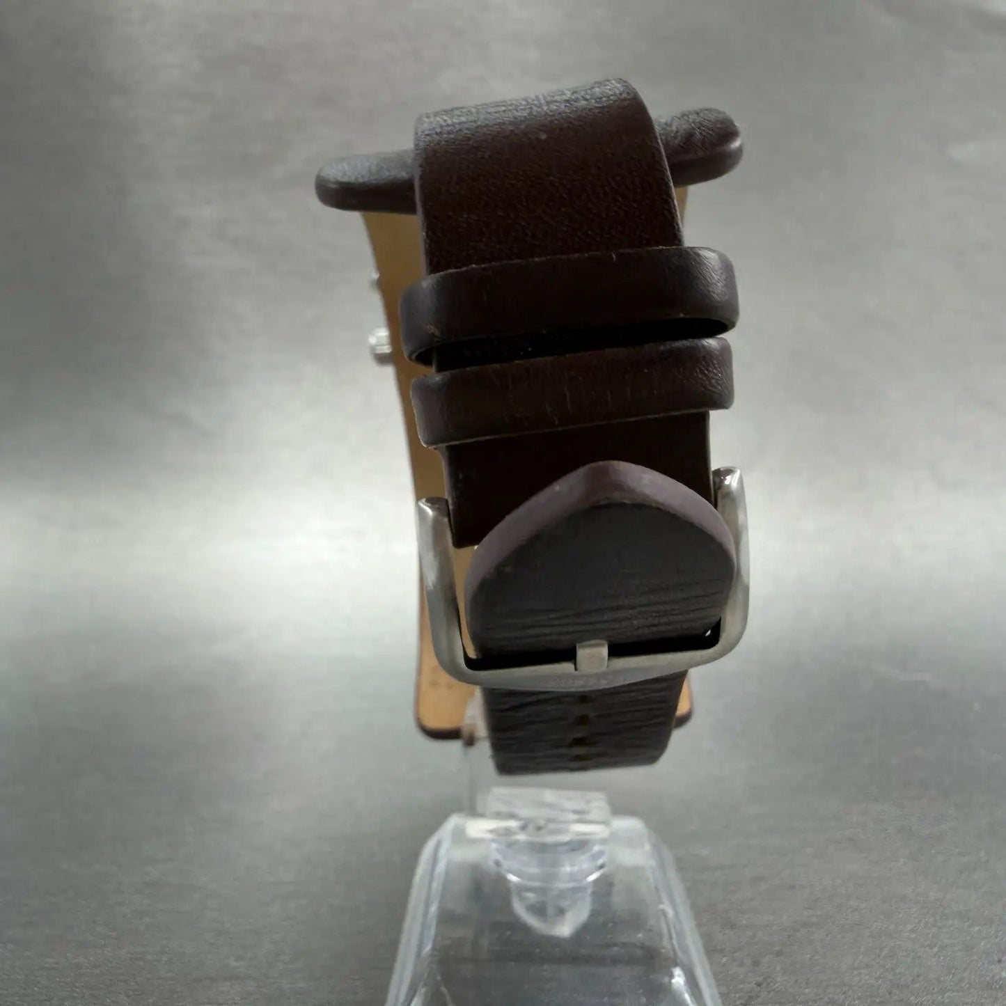 Fossil Big Tic Watch Men 39mm Silver Tone Square FS5740 New Battery ABC7
