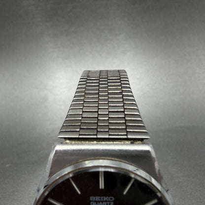 Seiko Emblem Watch Men 32mm Black Dial Silver Tone 4120-8010 New Battery4