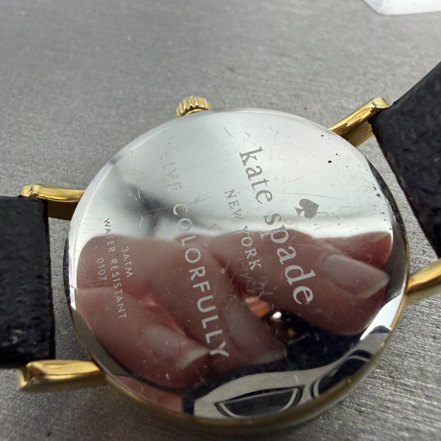 Kate Spade Metro watch Women 34mm Cream Dial Gold Tone Round 0107 New Battery9