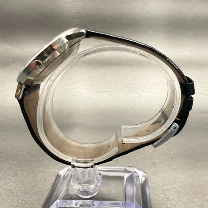 Seiko Watch Men 34mm White Dial Silver Tone Round 4130-9000 Vintage New Battery6